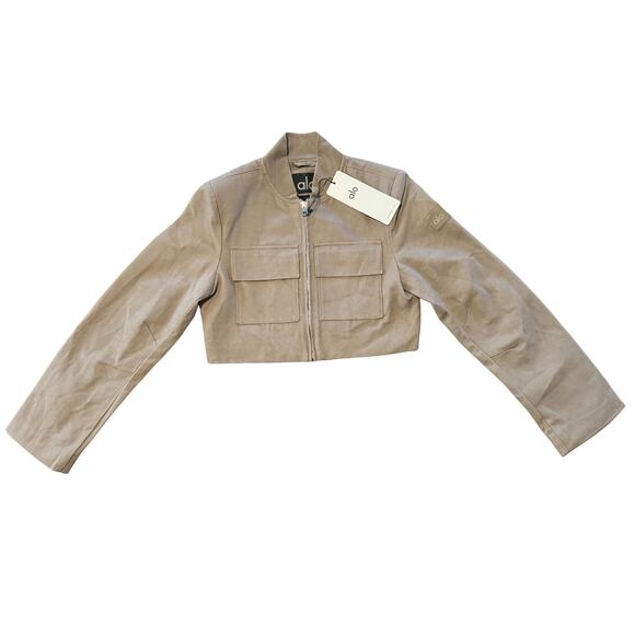 NWT Alo Yoga Cropped Main Character Jacket – Light Cocoa | Size XS - Picture 1 of 7